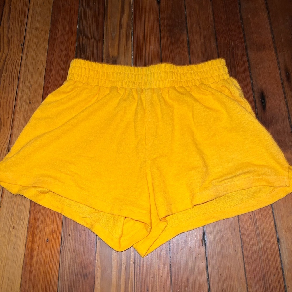 Urban Outfitters Yellow Terry Cloth Sweat Short